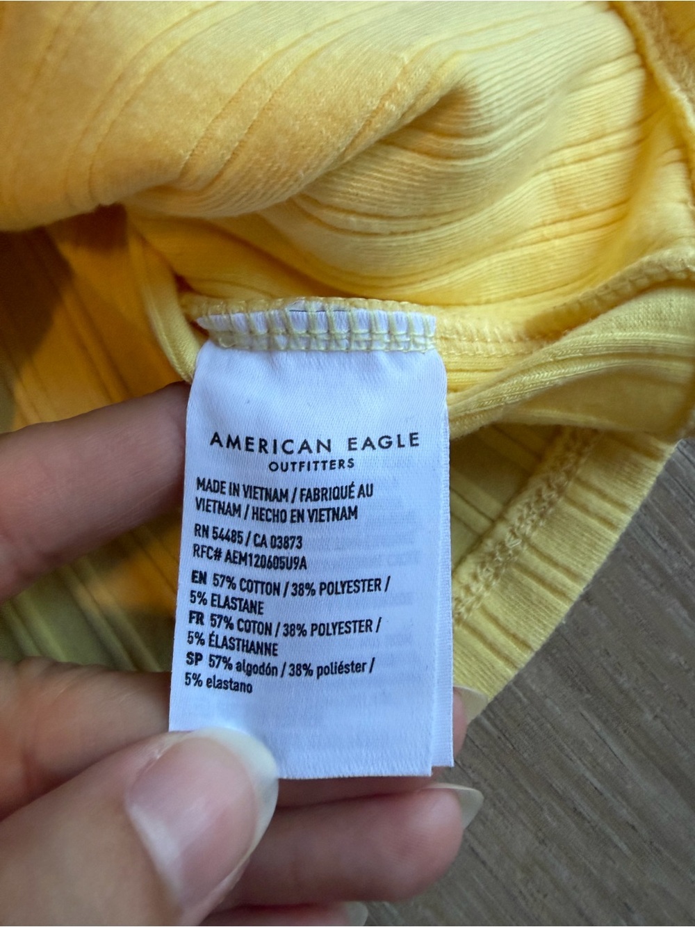 American Eagle Outfitters Yellow Ribbed Strapless Tube Top - Picture 6 of 8
